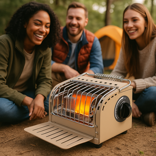 Réchaud a gaz en famille