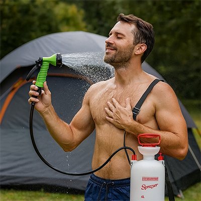 Douche portable homme